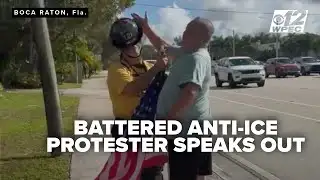 Victims speak out after protesters assaulted at Boca Raton anti-ICE demonstration