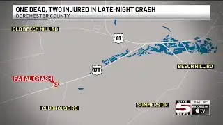 VIDEO: 1 dead, 2 hospitalized after Dorchester County crash
