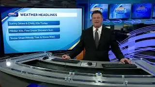 Video: Bright and chilly before snow shower chance