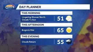Video: Bright and mild day; rain moves in overnight