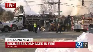 VIDEO: Businesses damaged in Thomaston fire