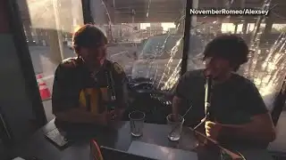 Video captures dramatic moment SUV slams into Houston cafe