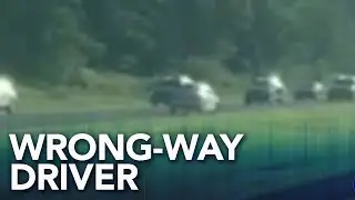Video captures wrong-way driver during police chase in New Jersey