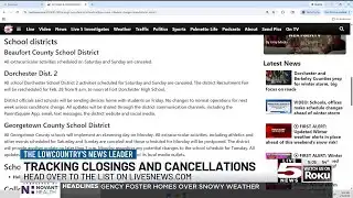 VIDEO: CLOSINGS & CANCELLATIONS: Schools, offices make schedule changes ahead of winter storm