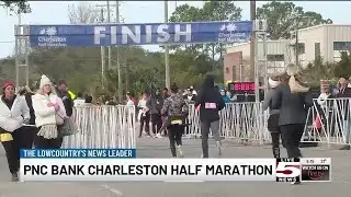 VIDEO: Cold weather doesn’t deter runners at PNC Bank Charleston Half Marathon