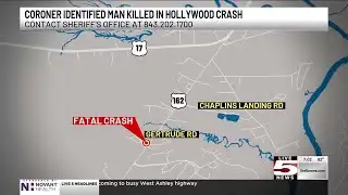 VIDEO: Coroner identifies Charleston man killed in single-vehicle crash in Hollywood