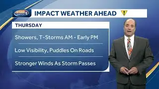 Video: Downpours, gusty winds possible during Thursday