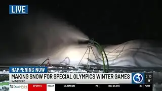 VIDEO: Eversource volunteers making snow for Special Olympics