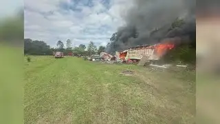 VIDEO: Fire destroys trailer near Slocomb