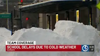 VIDEO: Hamden delays school on Friday due to bitter cold