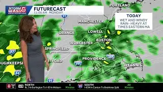 Video: Heavy rain, gusty wind during morning commute