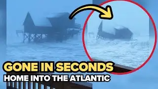 Video: House collapses into ocean on North Carolina’s Outer Banks during bomb cyclone
