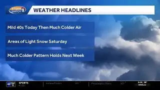 Video: Mild temperatures today ahead of a cold drop