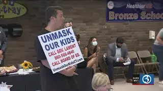 Video: Parents protest against mask mandate in schools