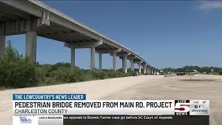 VIDEO: Pedestrian bridge removed from main road improvement project