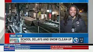 VIDEO: School delays and snow cleanup continue