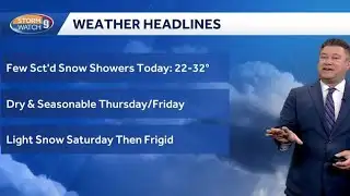Video: Seasonable chilly temps and passing snow showers
