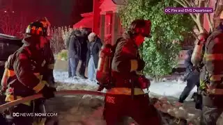Video shows DC row house in flames