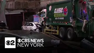 Video shows deadly garbage truck crash in East Harlem