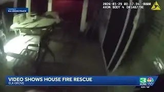 Video shows house fire rescue in Elk Grove