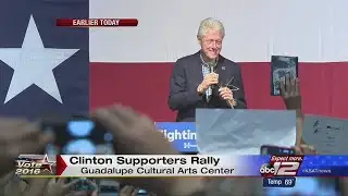 VIDEO: Ted Cruz, Bill Clinton campaign in SA