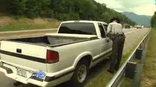Video: Trooper Almost hit by Semi