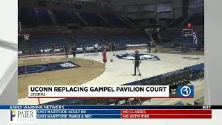 VIDEO: UConn replacing Gampel Pavilion court