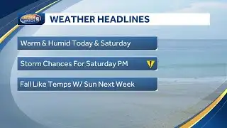 Video: Warmer and humid; tracking storms for tomorrow