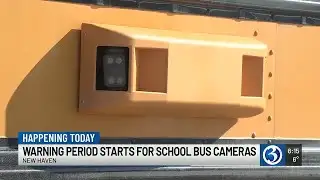 VIDEO: Warning period begins for New Haven school bus cameras