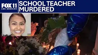 Vigil held for LA teacher allegedly killed by firefighter husband