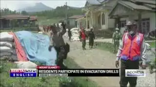Villagers Participate in Evacuation Drills as Mount Slamet Activity Increases