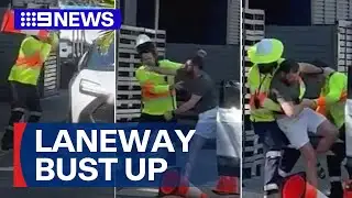 Violent brawl caught on camera | 9 News Australia