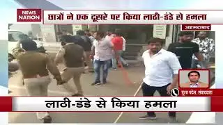 Violent Clashes Erupt Between ABVP, NSUI On Ahmedabad Road