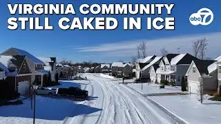 Virginia communities still caked in ice days after storm