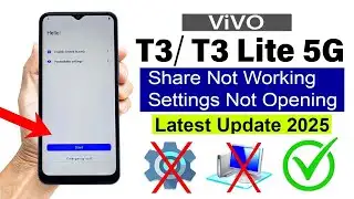 Vivo T3/ T3 Lite 5G: Settings Not Opening Google/ FRP Bypass - 100% Working Without Pc 2026