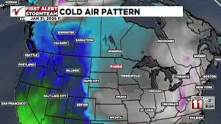 VNN First Alert Evening Update: A look at the cold air Sunday & Monday