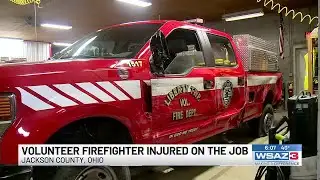 Volunteer firefighter injured while responding to a crash