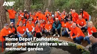 Volunteers surprise Navy veteran with memorial garden