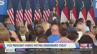 VP Harris holding rally at Greensboro Coliseum Thursday night