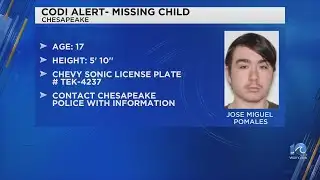 VSP issue Codi Alert for endangered boy in Chesapeake