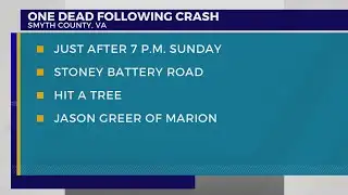 VSP: One dead after crash in Smyth County