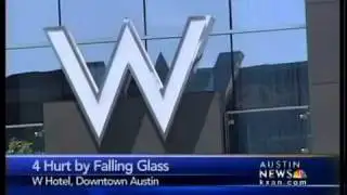 W Hotel glass falls