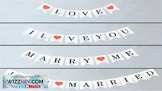 WANTMAZOR Just Married Banner Wedding Decorations Marry Me I Love You LOVE