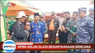 WARGA ANTUSIAS MENGIKUTI GLADI KESIAPSIAGAAN BENCANA  DI DESA TELUK LABUAN