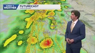 Warm Tuesday before heavy rain arrives on Wednesday