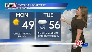 Warmer temperatures and increasing rain chances to start the week