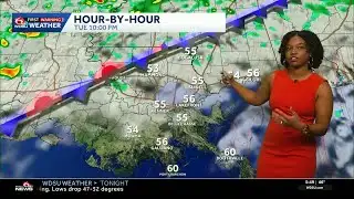 Warmer Tuesday before overnight rain brifely drops temperatures in your New Orleans forecast
