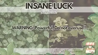 ⚠️WARNING: LISTEN ONCE!!!  ✩ Extreme Luck (Subliminal)