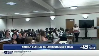 Warren Central High School students conduct mock trial