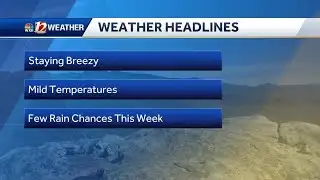 WATCH: Breezy Afternoon With Mild Temperatures